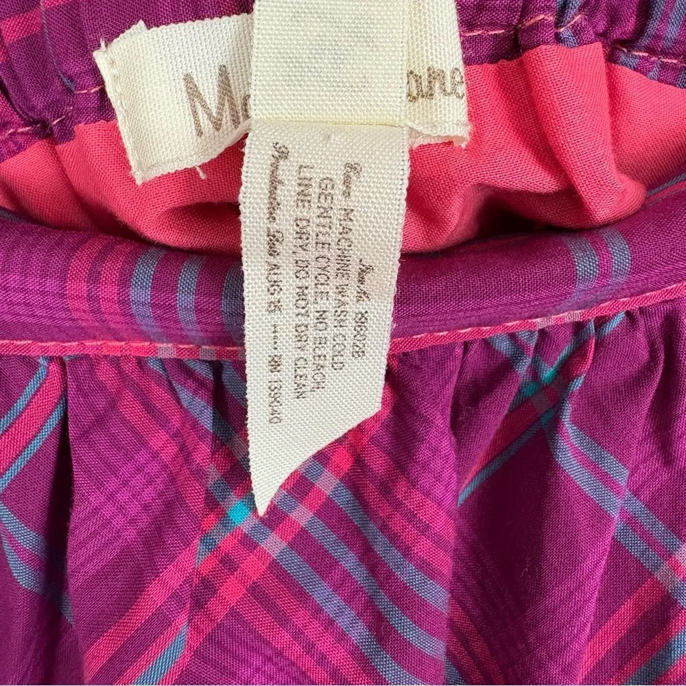 Matilda Jane Tinsley Skirt‎ Sz M Purple Plaid Cotton Tulle Girlhood Coquette